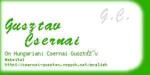 gusztav csernai business card